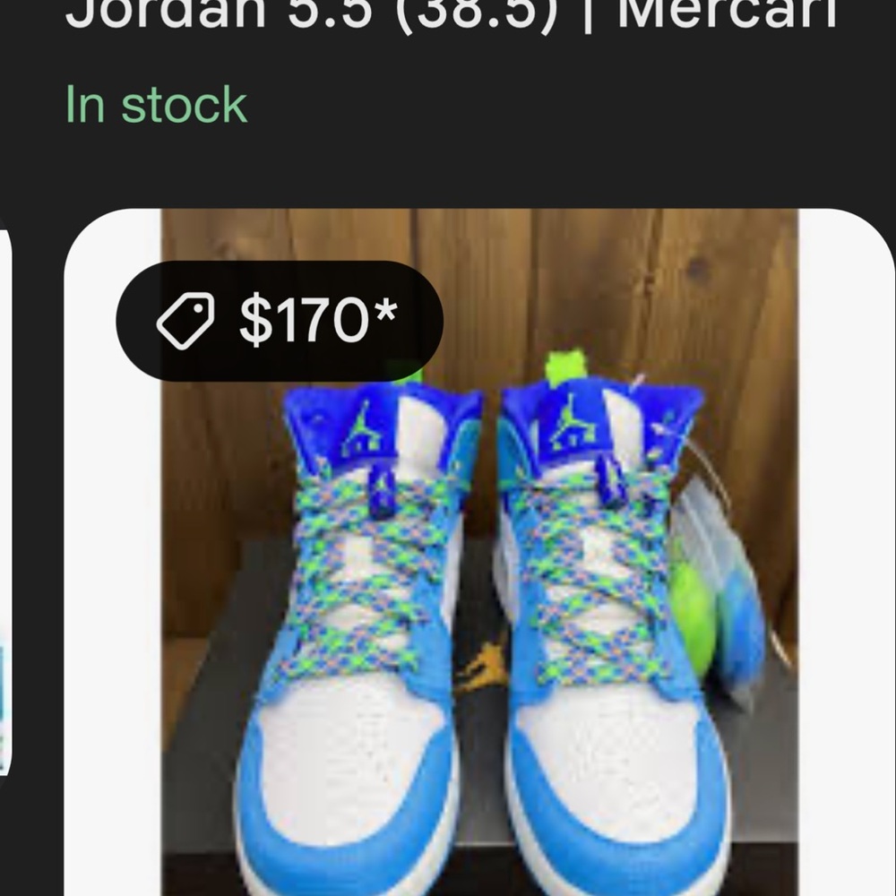 Nike Air Jordan Mid 1 “Sprite” Sneakers White Blue Green Excellent Shape! - Picture 13 of 13